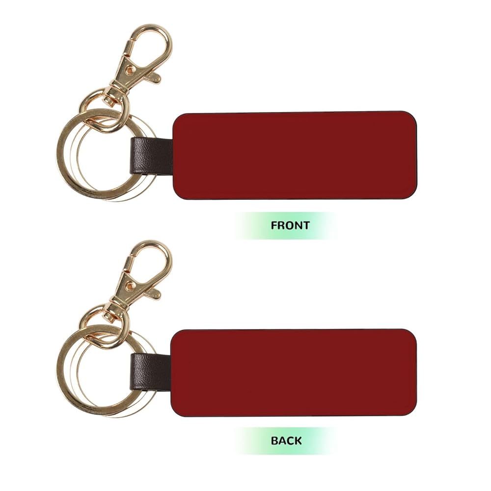 Xiso Ver Maroon Leather Keychain Universal Key Fob Keychain